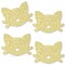 Big Dot of Happiness Gold Glitter Cat - No-Mess Real Gold Glitter Cut-Outs - Purr-FECT Kitty Cat Baby Shower or Birthday Party Confetti - Set of 24